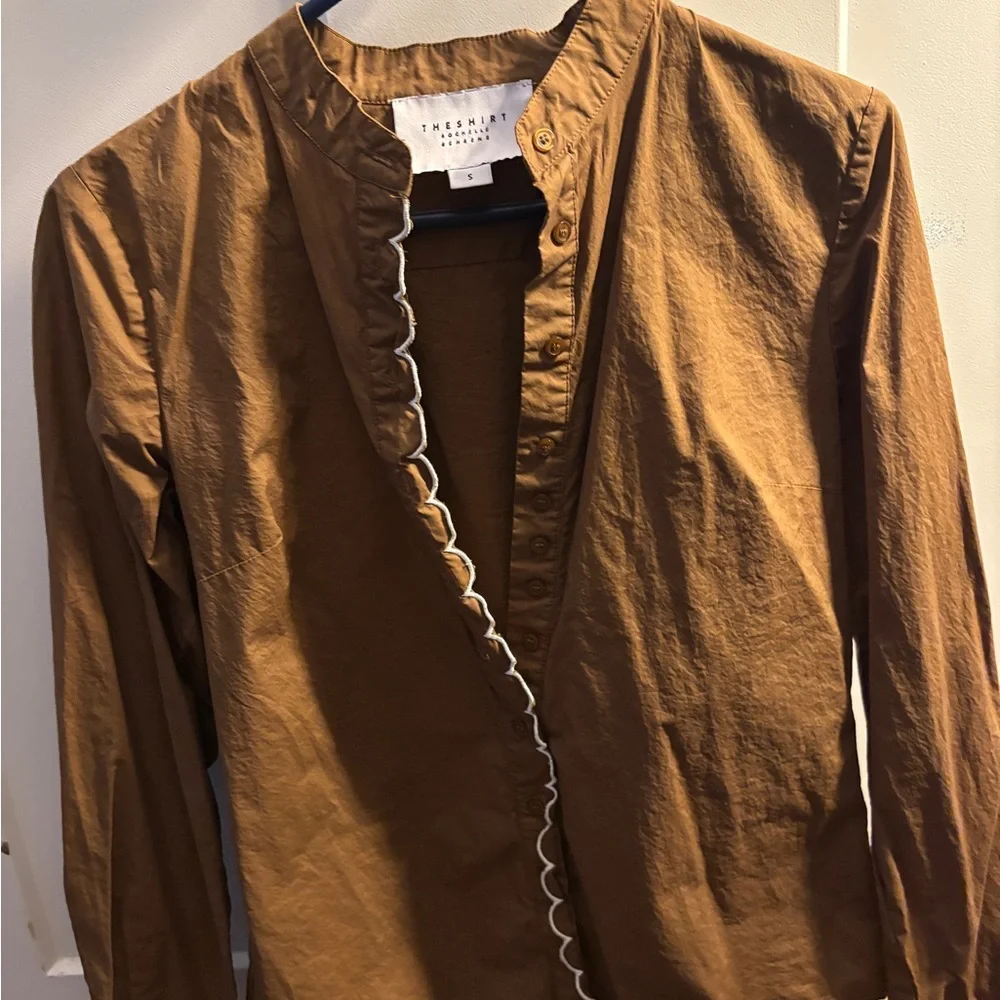 Brown Button-Up Shirt by Rochelle Behrens - Picture 1 of 5